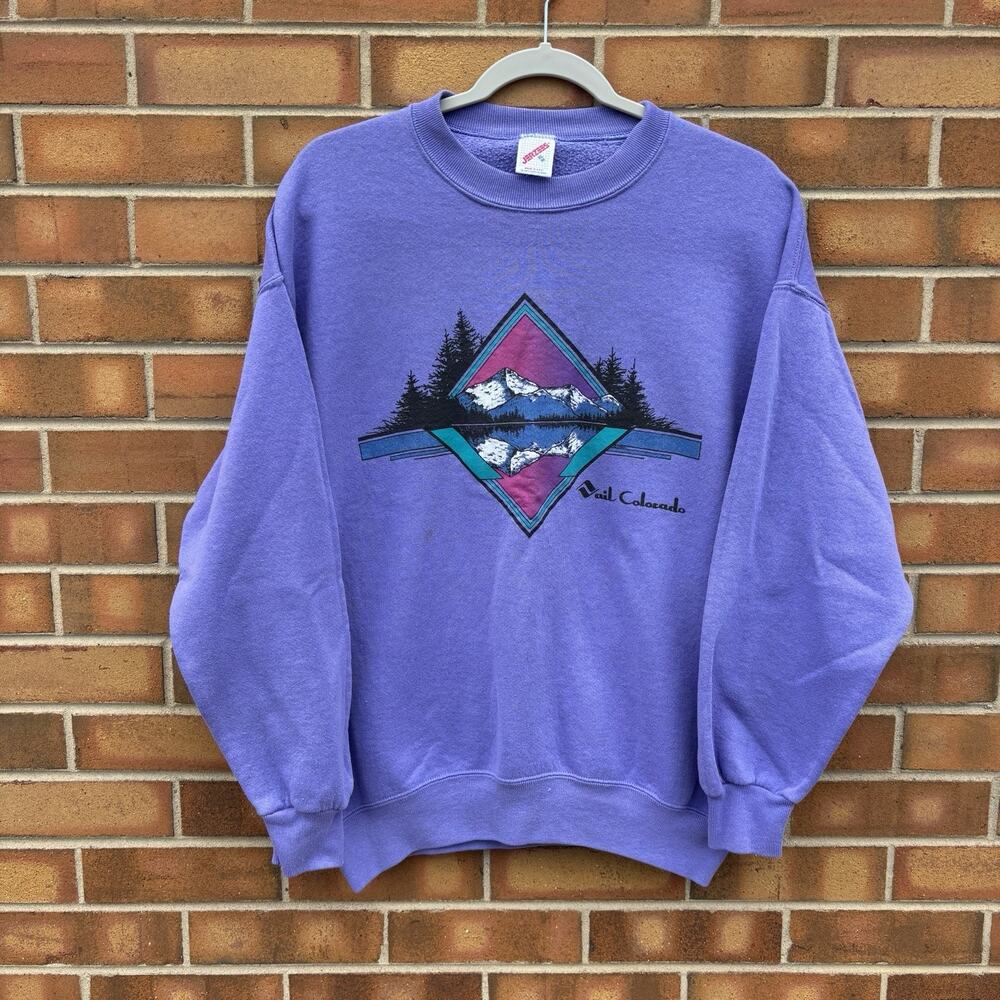 Vintage Jerzees XL Purple Vail Colorado Crewneck Sweatshirt